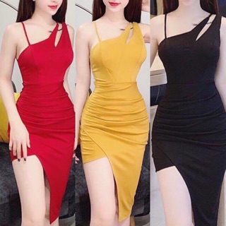 (4 MÀU) ĐẦM DÂY DỰ TIỆC BODY ÔM CỔ XẺ HY LẠP XẺ ĐÙI NHÚNG GIÁ RẺ KÈM ẢNH THẬT