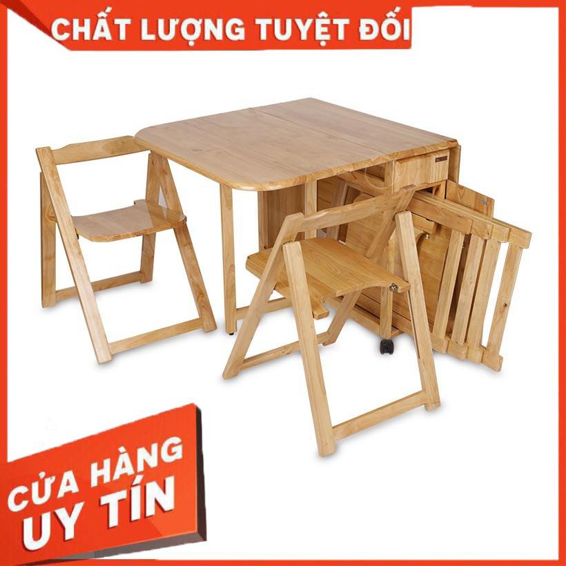 Bộ bàn ăn gấp gọn , xếp gọn ,  thông minh tiết kiệm không gian diện tích cho nhà nhỏ