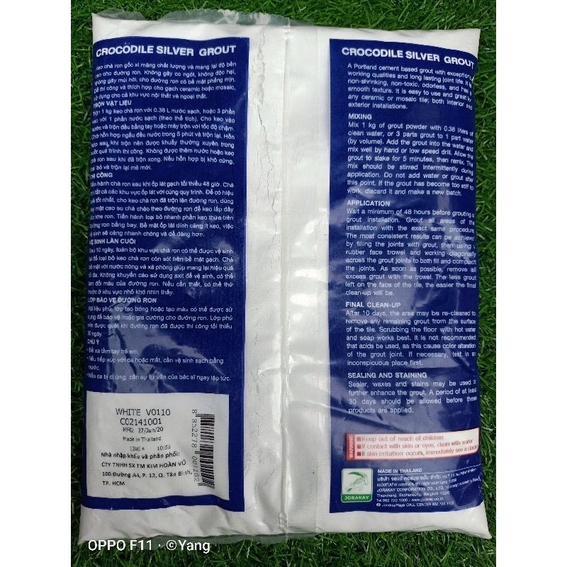 Men keo chà ron gạch hiệu Cá Sấu nhập khẩu Thái Lan