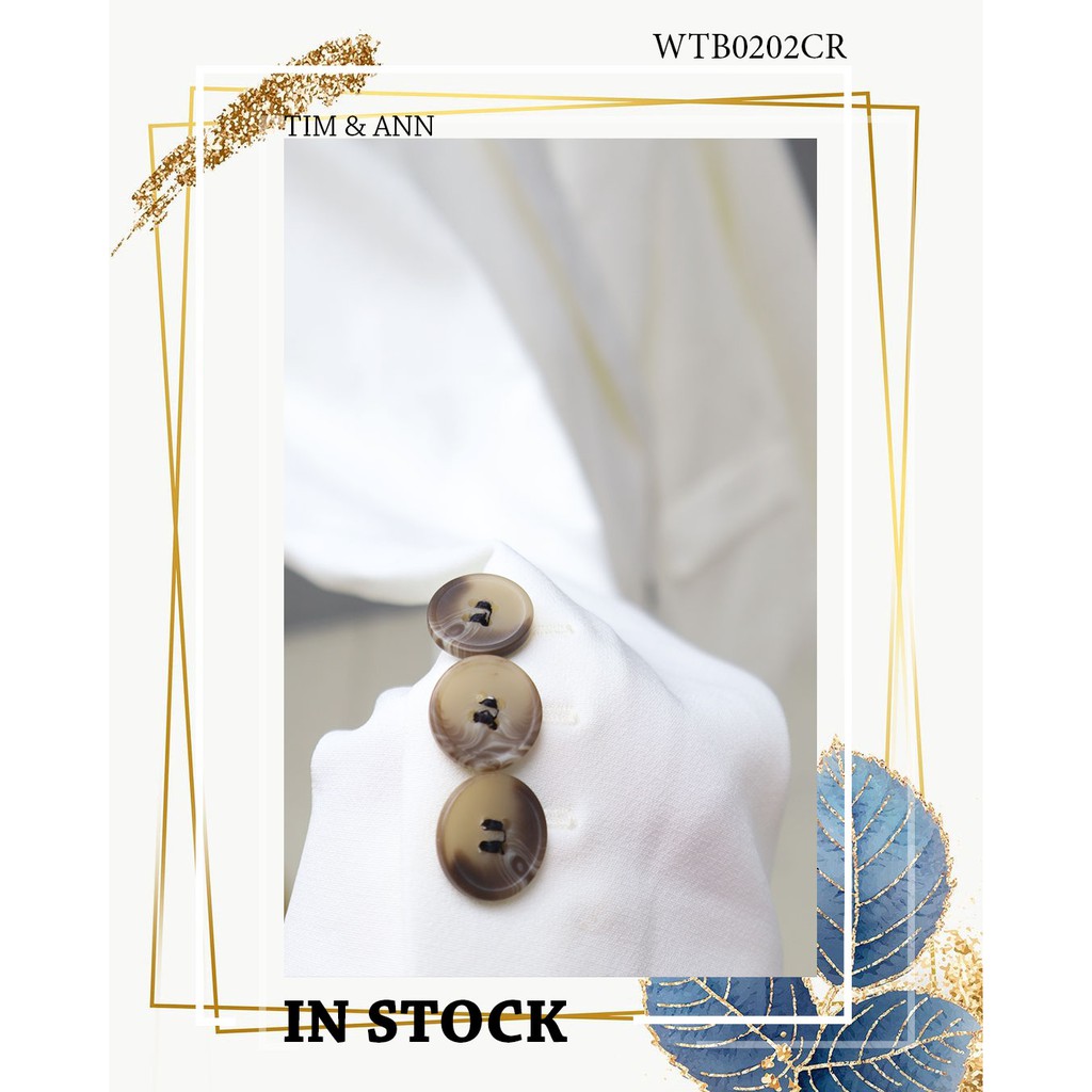 Áo Blazer Nữ 2 Lớp Màu Kem Chiết Eo 0202CR - Thời Trang Nữ Tim & Ann | BigBuy360 - bigbuy360.vn