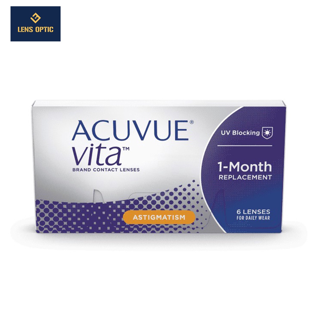 Kính áp tròng cận loạn Acuvue Vita Astigmatism dùng 1 tháng - Lens Optic
