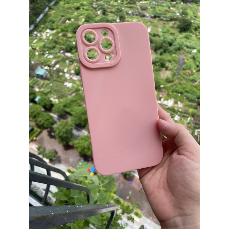 Ốp lưng dẻo màu cho iPhone 13 Pro Max, 12 Pro Max - màu đen