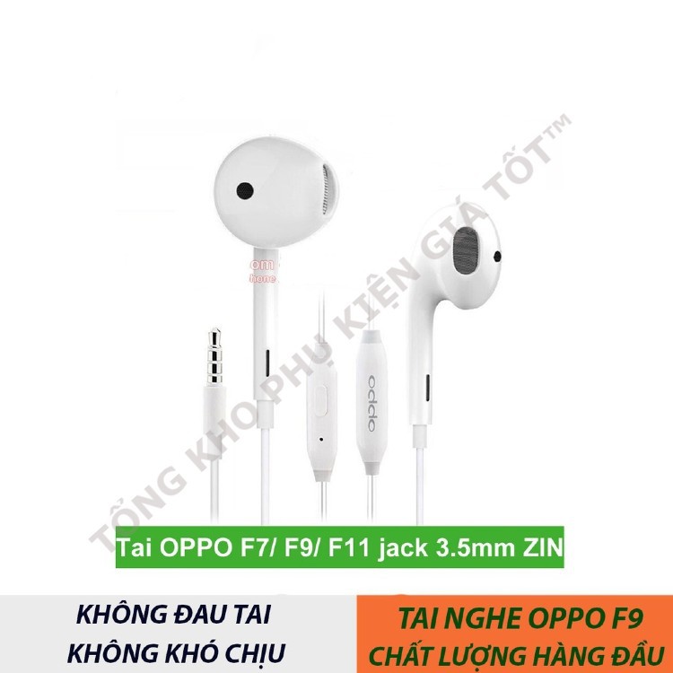 Tai nghe Oppo ZIN chính hãng F11 jack cắm 3.5mm tặng kèm hộp đựng, bảo hành 12 tháng