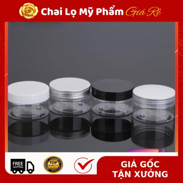 Hũ nhựa pet 100g , Hũ đựng mỹ phẩm , chai lọ chiết mỹ phẩm , phụ kiện du lịch