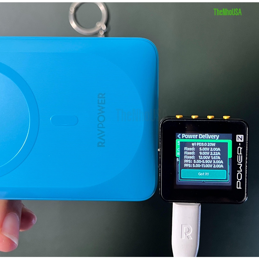 Pin dự phòng không dây RAVPower Magnetic Wireless Powerbank PD/PPS/QC - RP - PB1212 Magsafe 10.000mAh