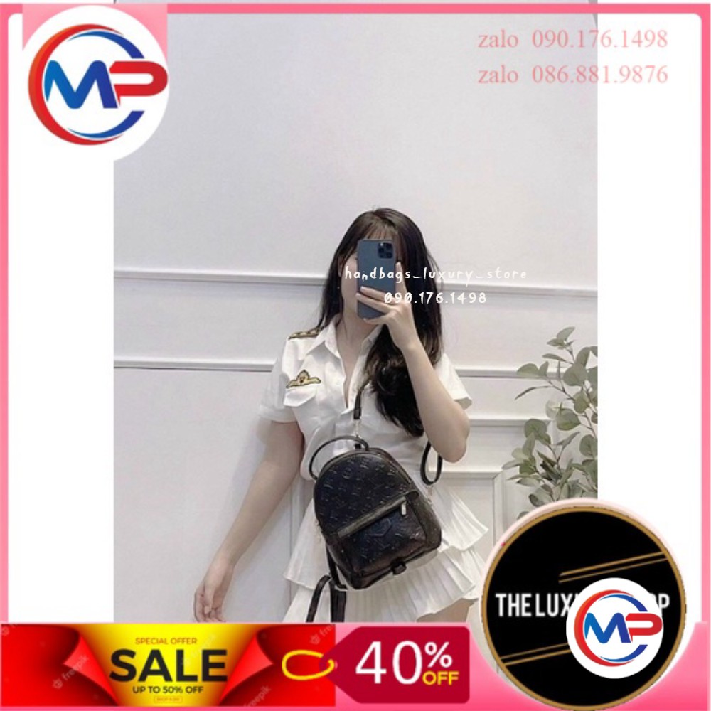 SALE túi xách nữ ba lô nữ siêu xinh chất da mềm đẹp phong cachd hàn quốc szai 20 cm họa tiết in hình SHOP LUXURY