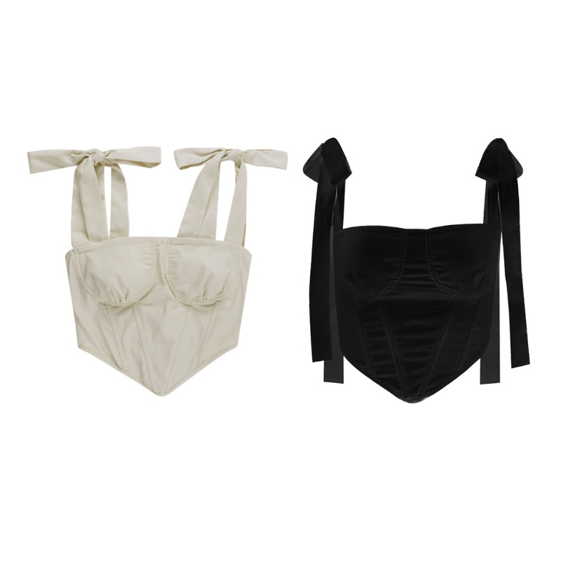 Áo Crop Top Hai Dây Cổ Vuông Hở Lưng Màu Sắc Thời Trang Mùa Hè Cho Nữ | BigBuy360 - bigbuy360.vn