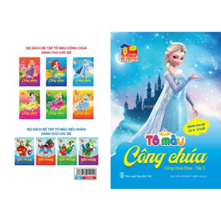 combo 6 quyển tập tô công chúa