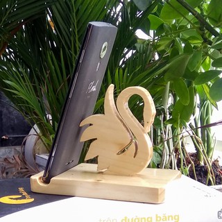 Giá đỡ điện thoại bằng gỗ Thiên nga GDG057