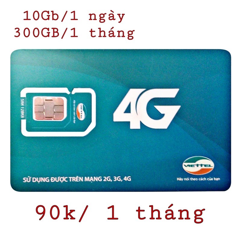 Sim 4G dung lương lớn 1G,2G,3G,4G...10G