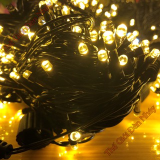 Đèn Nháy 20m Dây Điện Màu Đen - Ánh sáng Vàng Nắng - Thế Giới Đèn Nháy