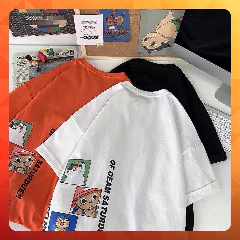[ Ảnh thật ] Áo thun tay lỡ phông rộng Unisex hoạt hình Supelmo ngộ nghĩnh - nam nữ đều mặc được | BigBuy360 - bigbuy360.vn
