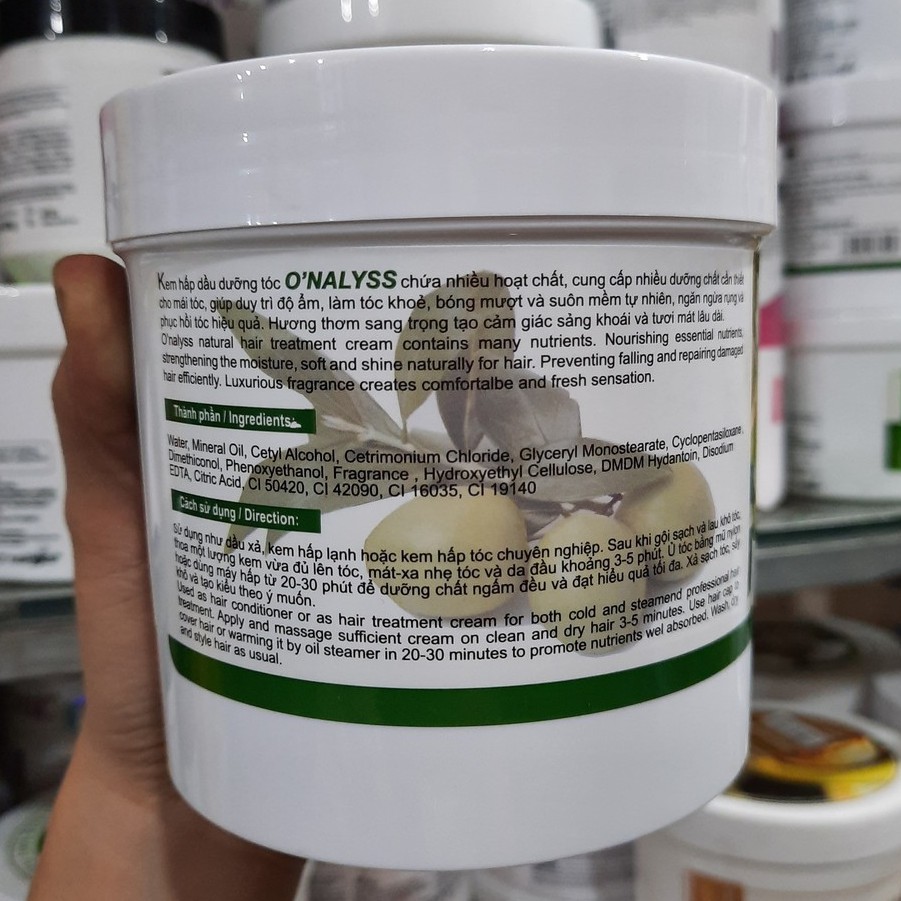 Kem Hấp Dầu O'nalyss Dưỡng Chất Olive 500g