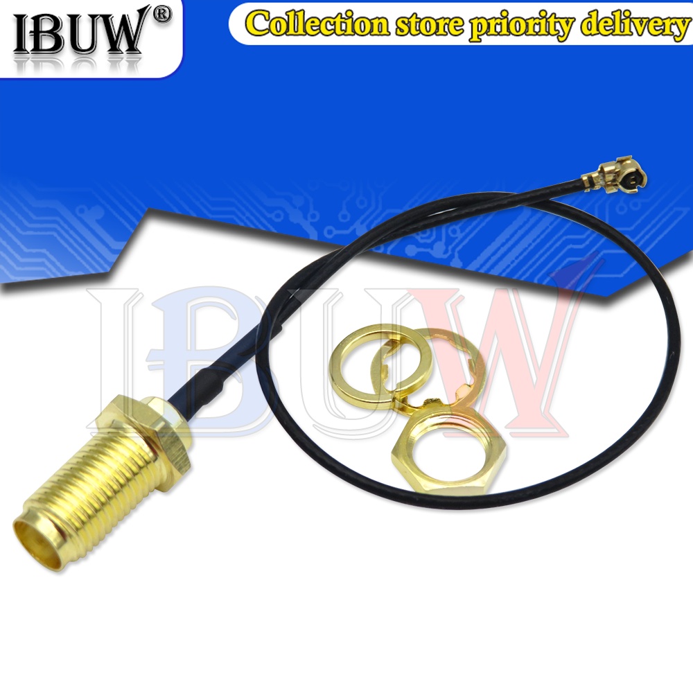 1 Ăng Ten WiFi 2.4GHz 3dBi 2.4g Cổng RP-SMA + Dây Cáp 17cm PCI U.FL IPX Sang RP SMA Đực ESP8266 ESP32