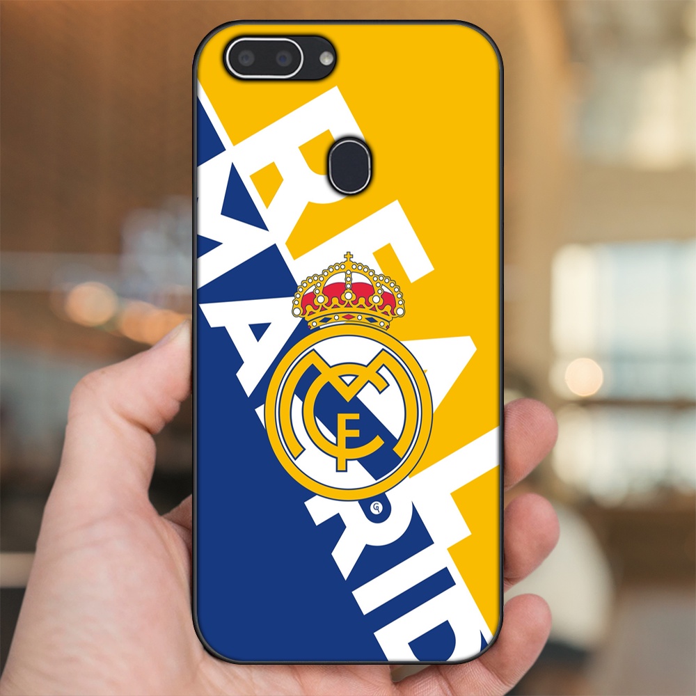 Ốp lưng Realme 2 viền đen in hình Real Madrid