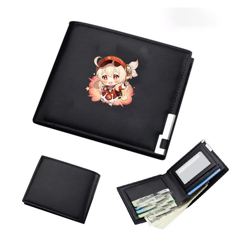 Ví da cầm tay nam nữ in hình NHÂN VẬT GENSHIN IMPACT thời trang cá tính anime chibi game M1