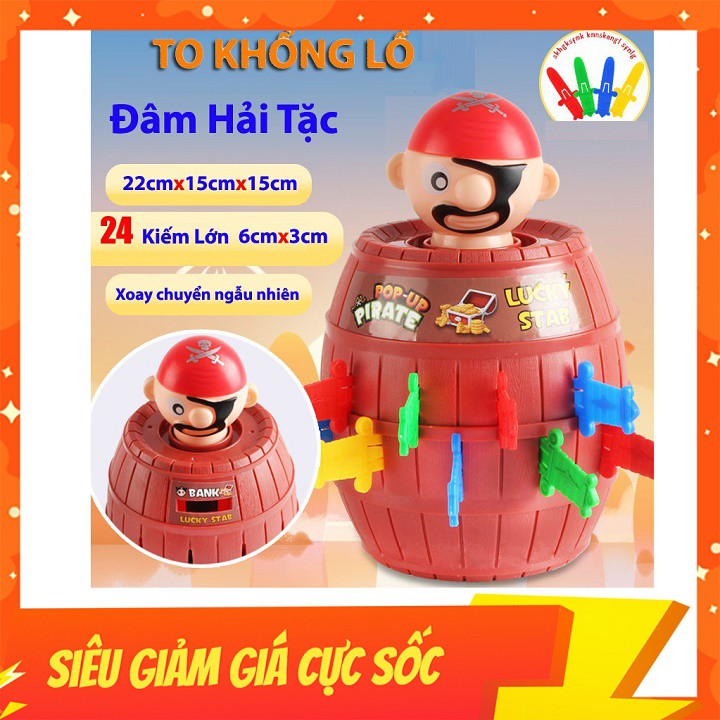 Đồ Chơi Đâm Hải Tặc Loại Lớn 24 Phụ Kiện Cho Các Bé Chơi Đội Nhóm Vui Nhộn