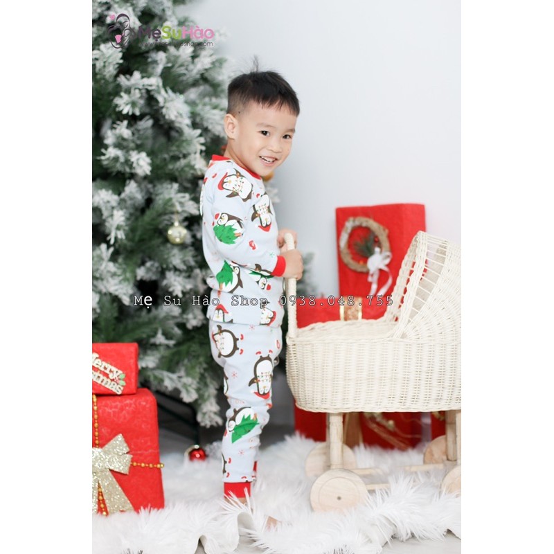 [100% HÀNG NHẬP TỪ HÀN VỀ, HÀNG CÓ SẴN] Bộ NOEL cao cấp trẻ em hãng Ttasom , mẫu chim cánh cụt nền xanh