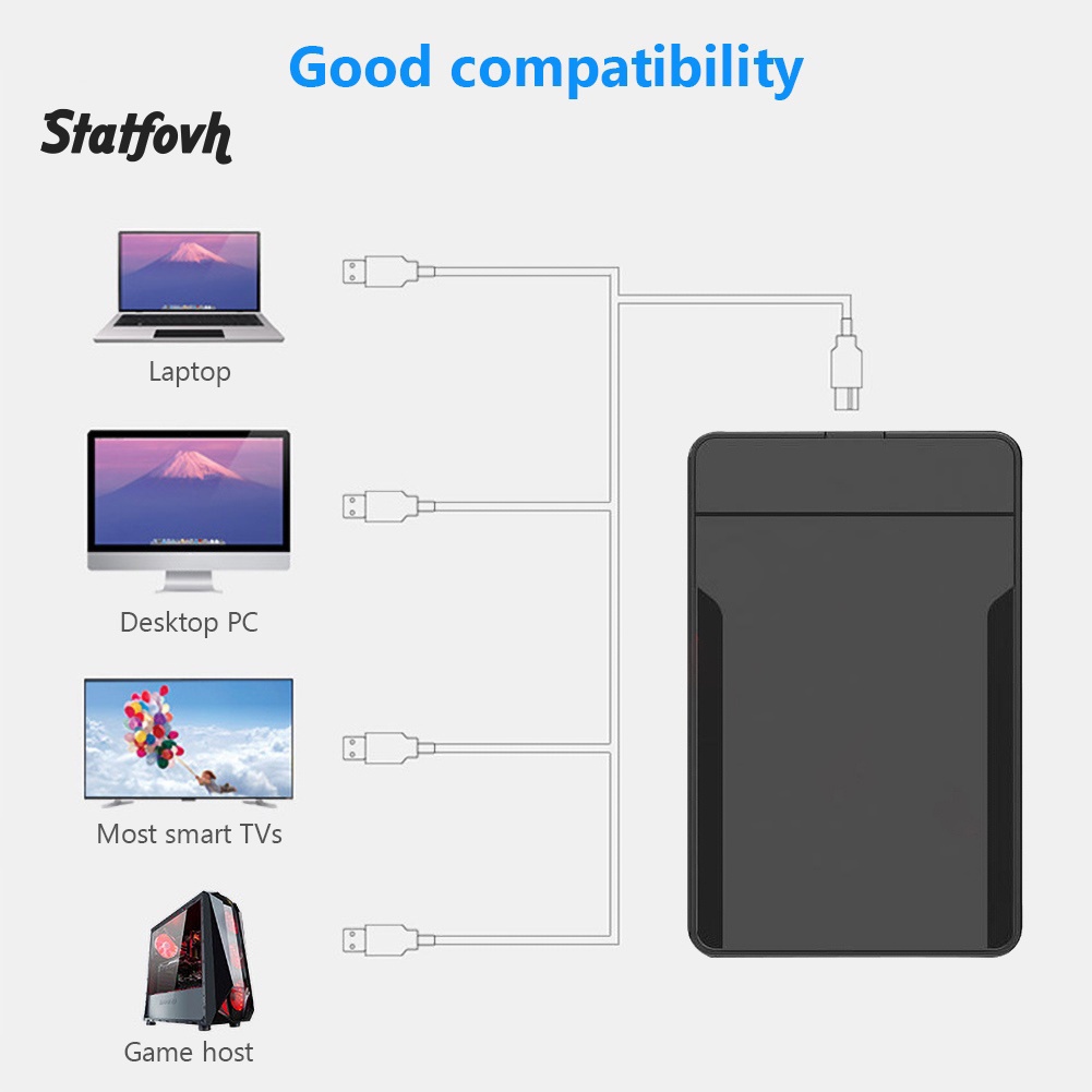 Hộp Đựng Ổ Cứng Ngoài Usb3.0 / 2.0 2.5inch Sata Ssd Cho Laptop | BigBuy360 - bigbuy360.vn