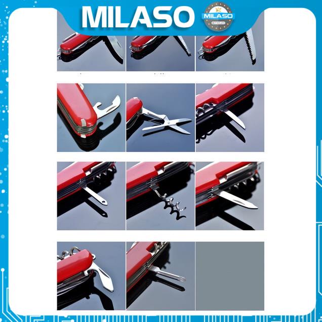 Dao đa năng MILASO dụng cụ đa năng gia đình 11 món dao, kéo, vít, dũa,... sửa chữa tiện dụng HG-001297