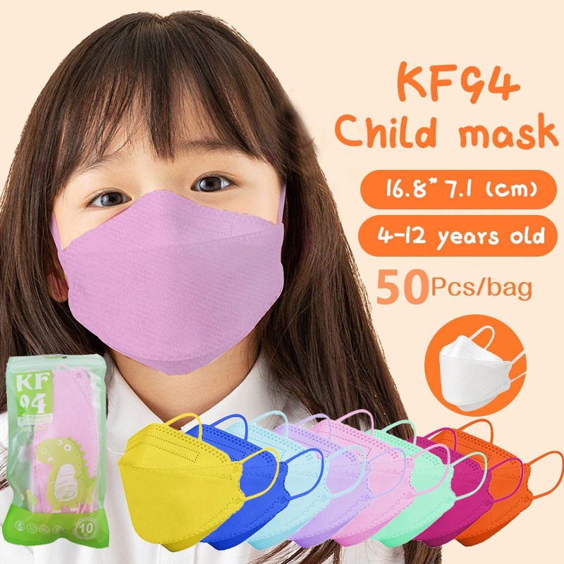 🎁Tàu Trong 24h🎪Set 1 / 10 Khẩu Trang KF94 KF94 Chống Cúm 4 Lớp Dành Cho Trẻ Em