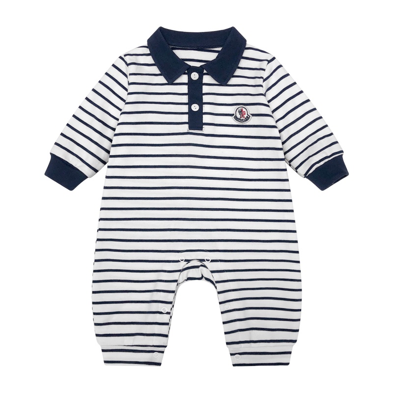 Áo Liền Quần Tay Dài Chất Liệu Cotton Họa Tiết Kẻ Sọc Thời Trang Mùa Thu Cho Bé Trai