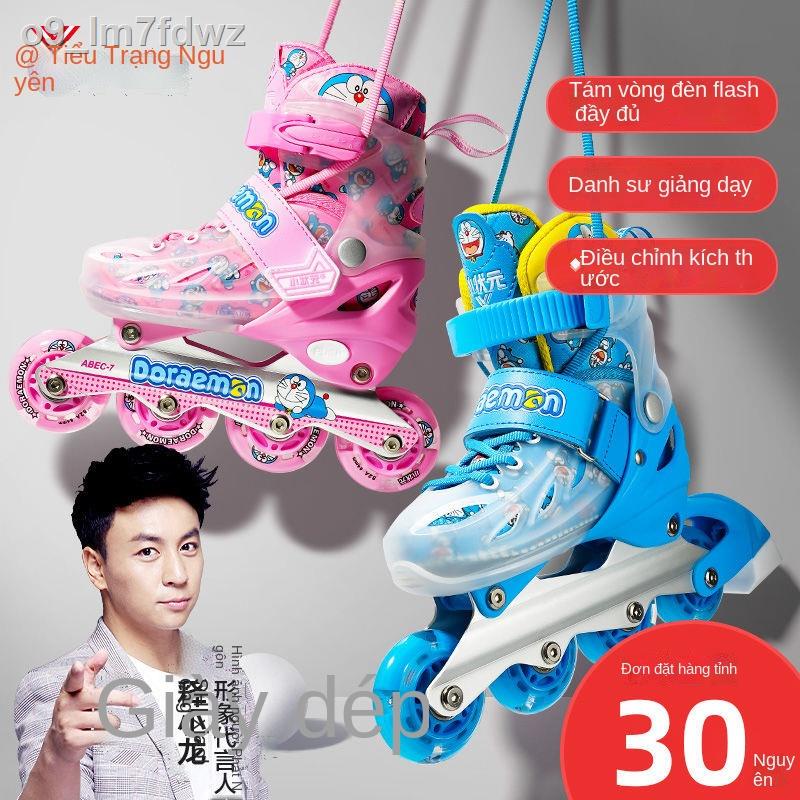 Trượt patin nhỏ vô địch dành cho trẻ em trọn bộ của giày thương hiệu chuyên nghiệp có thể điều chỉnh được n