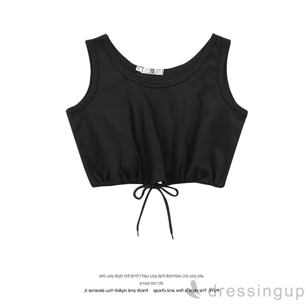 Áo Thun Sát Nách Cổ Tròn Màu Sắc Retro Thời Trang Mùa Hè Cho Nữ