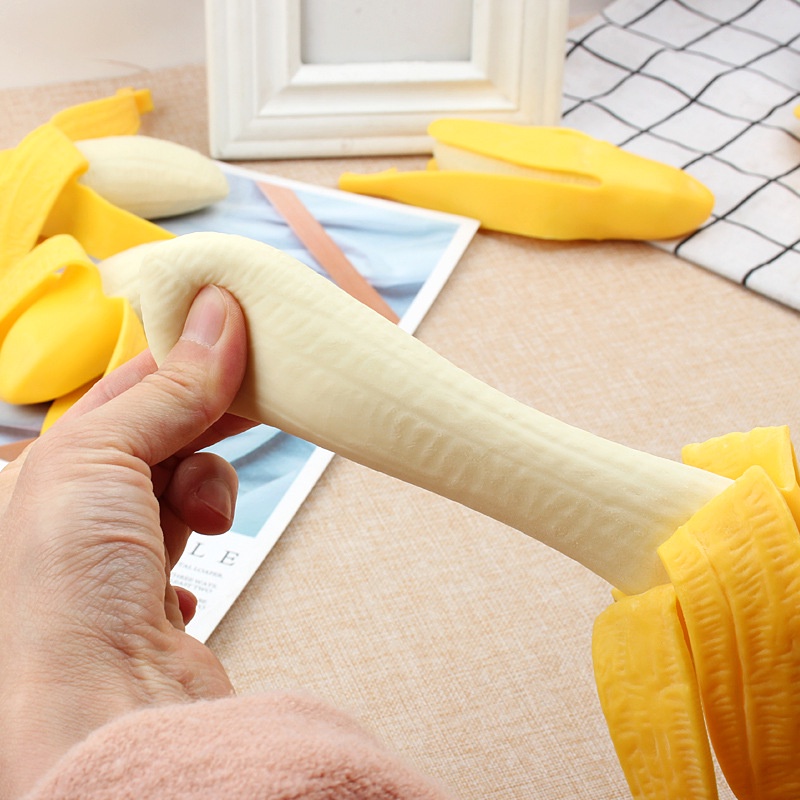 Đồ chơi cao su hoa quả y như thật hình ngô chuối slime