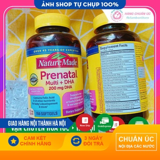 BẦU MỸ, VITAMIN TỔNG HỢP Prenatal Multi DHA cho Bầu và sau sinh 150 viên - Xuất xứ Mỹ