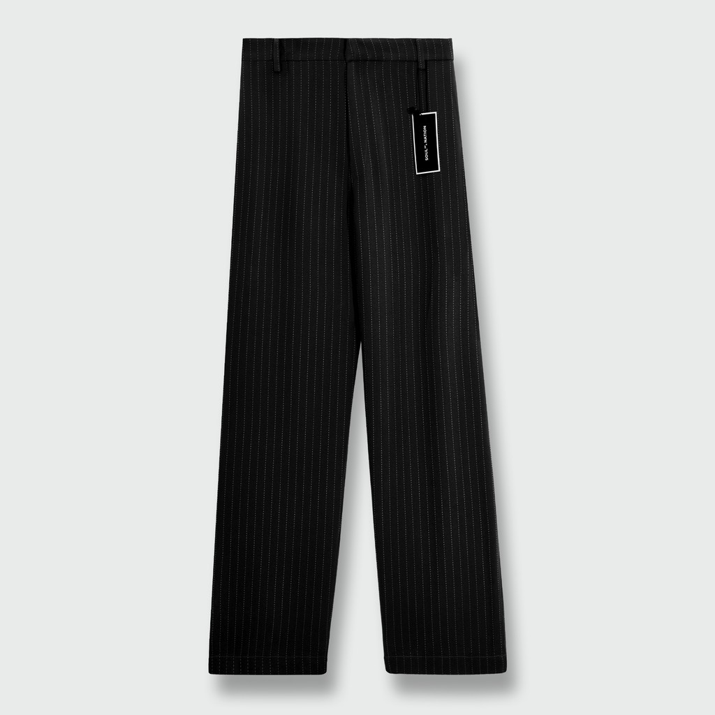 Quần tây nữ ống đứng, chất liệu Cotton cao cấp kẻ sọc đặc biệt, phong cách năng động - Đen | BigBuy360 - bigbuy360.vn