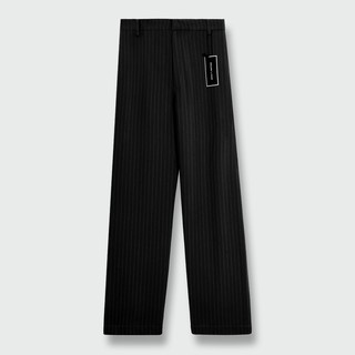 Quần tây nữ ống đứng, chất liệu Cotton cao cấp kẻ sọc đặc biệt, phong cách năng động - Đen