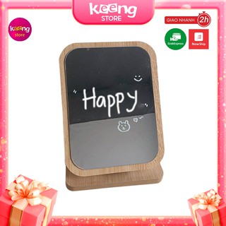 Gương gỗ để bàn trang điểm KEENGSTORE, Gương trang điểm vintage phong cách Hàn Quốc [tặng kèm bút vẽ gương]