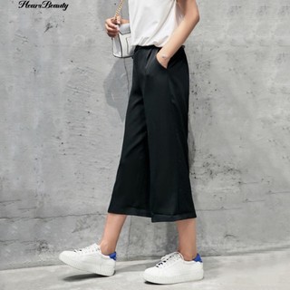 Quần lửng ống rộng nữ, quần culottes unisex - Chất vải tuyết mưa cao cấp