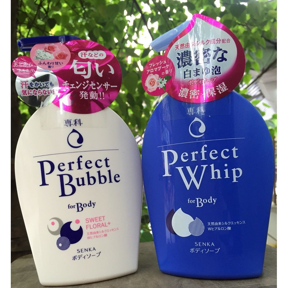 Sữa tắm dưỡng ẩm hương hoa Senka Perfect Bubble for Body Sweet Floral +