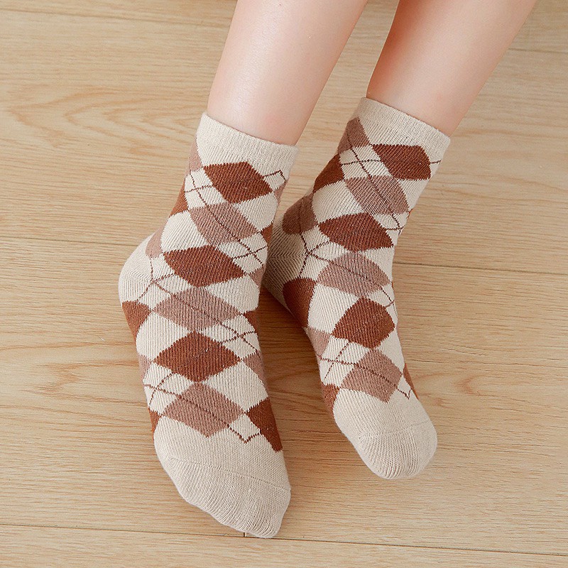 Set 5 Đôi Tất Thu Đông Xuất Hàn Chính Hãng Cottong Cao Cấp Co Giãn 4 Chiều Mềm Mại Êm Chân Cho Bé Gái