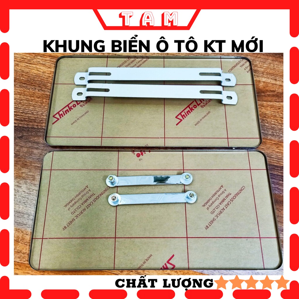 Khung biển số ô tô gò mép, kích thước mới sau ngày 1.8 cho tất cả các dòng xe