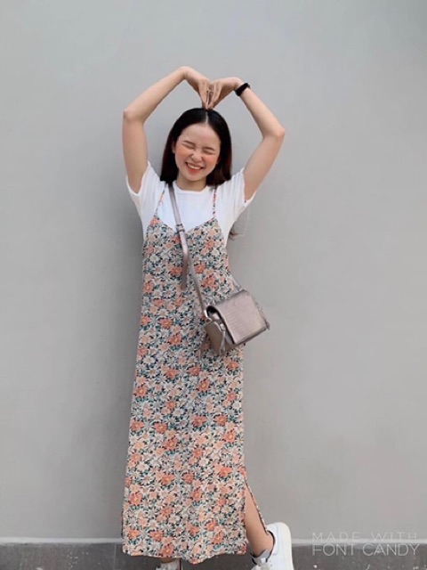 [Corn9] ĐẦM HOA HAI DÂY YẾM HOA + PULL TRẮNG