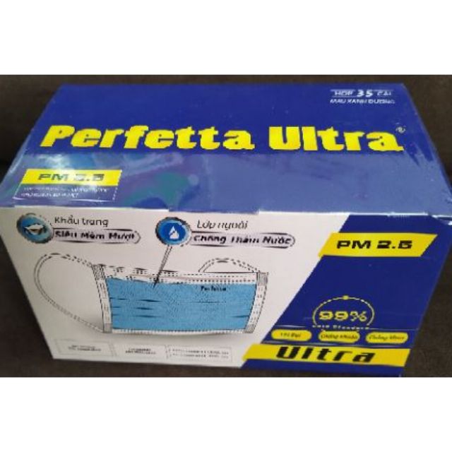 🇻🇳 Perfetta Ultra (có logo) 4 lớp, lọc bụi mịn PM 2.5,chống khuẩn 99%, chống thấm,không lem son môi. | BigBuy360 - bigbuy360.vn