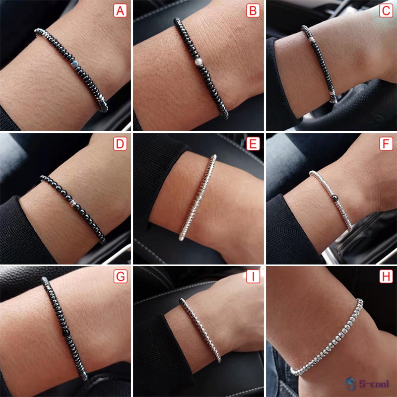 HANDMADE Vòng Tay Đá Hematite Đơn Giản 4mm Cho Nam Và Nữ