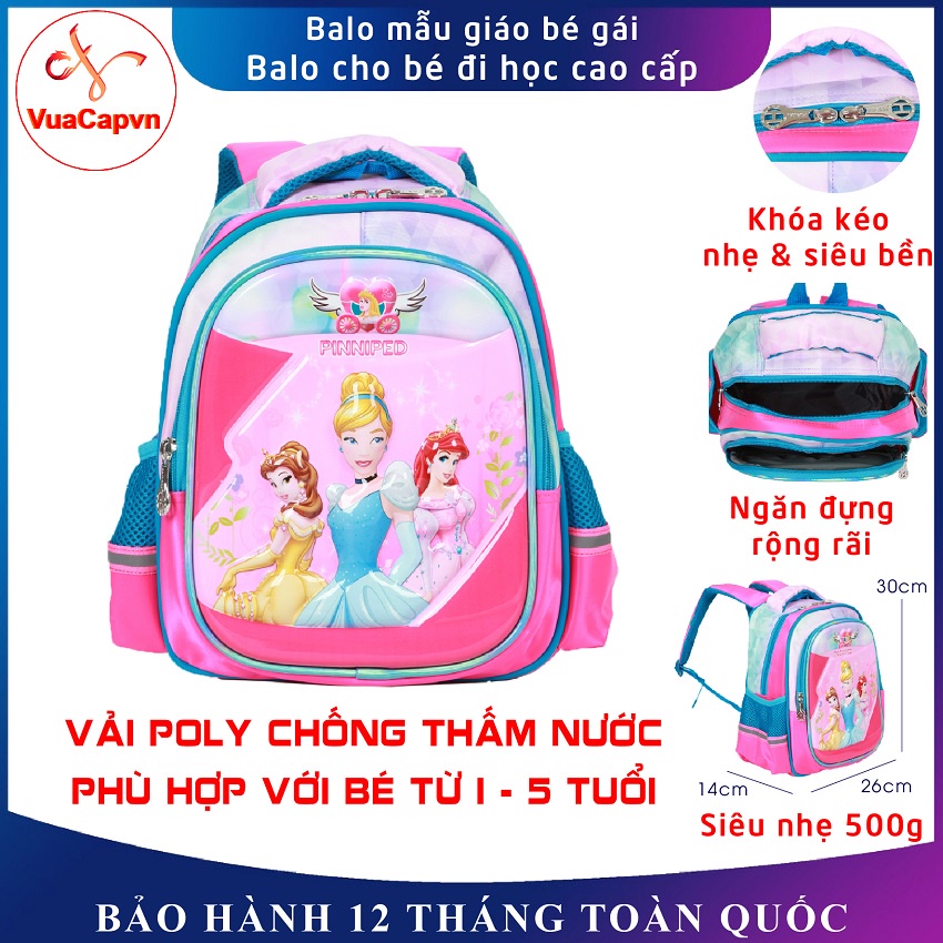Balo mẫu giáo Hami 217 công chúa, balo đi học cho bé từ 1 tuổi đến 5 tuổi, chống thấm nước, siêu nhẹ, bảo hành miễn phí