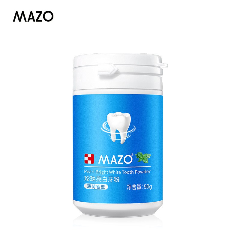 MUỐI TRẮNG RĂNG Mazo CHANH BẠC HÀ loại bỏ mảng bám vết ố vàng trên răng nội địa Trung