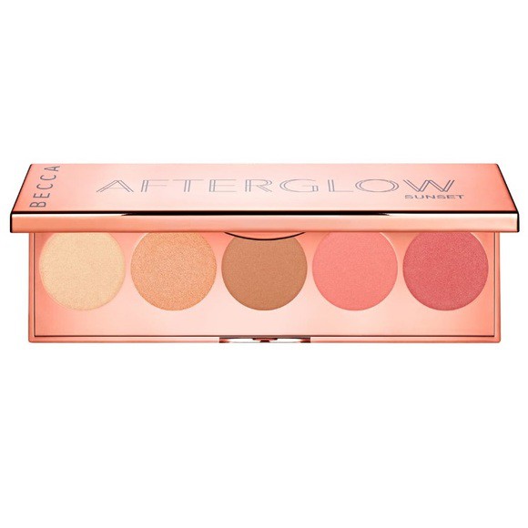 Becca - Bảng Phấn Má Hồng Và Highlight 5 Ô After Glow Sunset 5,9g