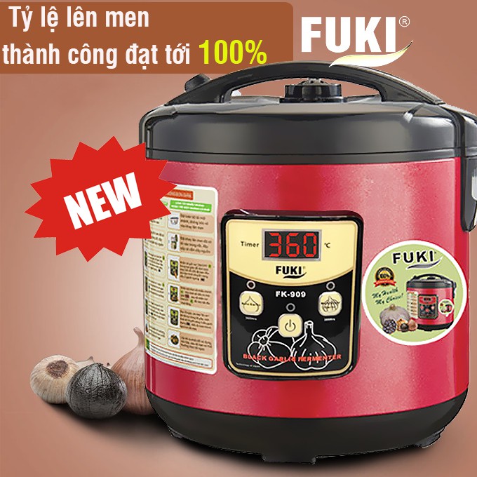 Máy làm tỏi đen Fuki New FK-909 loại 5L (đỏ mận)