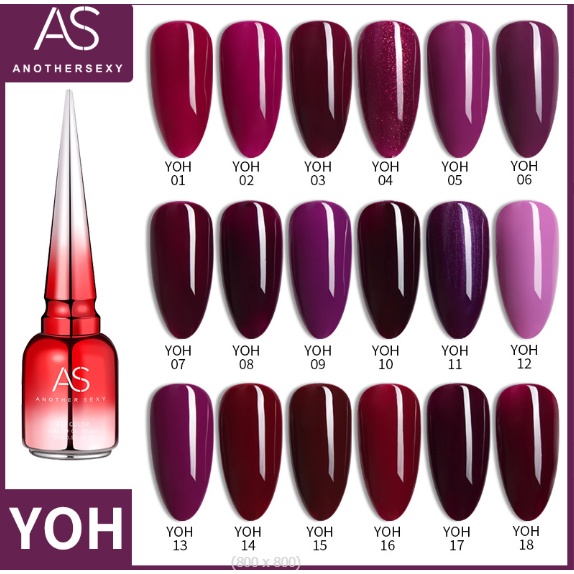 Sơn Gel As mã YOH | Chai đỏ 15ml