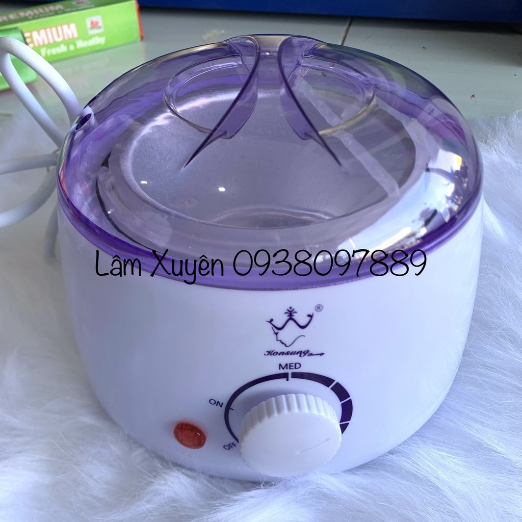 Nồi nấu sáp wax lôngFREE SHIP PRO WAX 100 điều chỉnh nhiệt độ bằng núm xoay, có đèn báo hiệu, chịu nhiệt độ cao