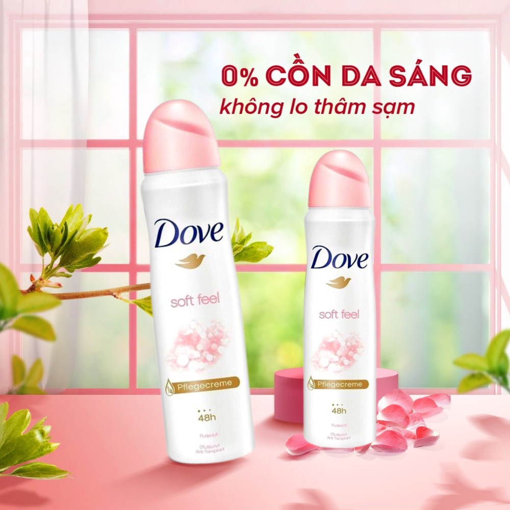 Xịt khử mùi Dove nữ 150ml tự tin vận động không lo mùi cơ thể suốt cả ngày