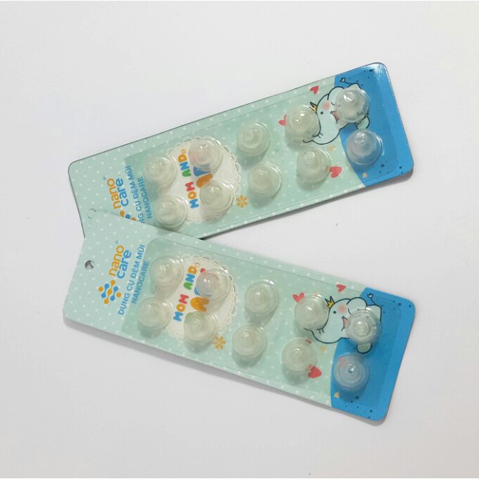 ĐỆM MŨI NANOCARE RỬA VỆ SINH MŨI CHO BÉ vỉ 10 núm