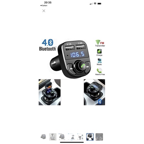 Tẩu nghe nhạc MP3 Bluetooth X8 gắn trên ô tô Cao Cấp Kèm sạc nhanh 3.1A