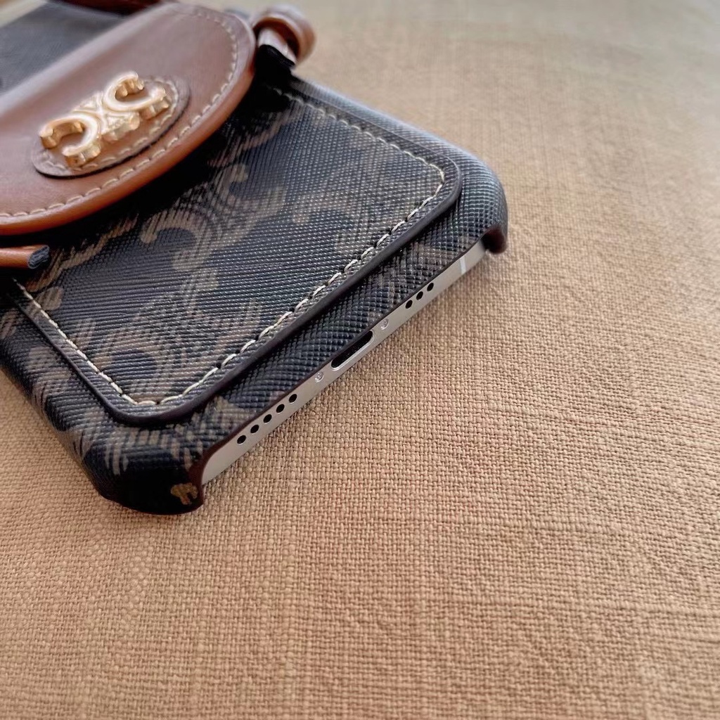 IPhone13pro Max Ốp Điện Thoại Da Dạng Ví Có Dây Đeo Chéo Cho Iphone 14 12Promax 12mini 11promax 11pro Iphonexsmax Xr X 7 7plus 8 8plus